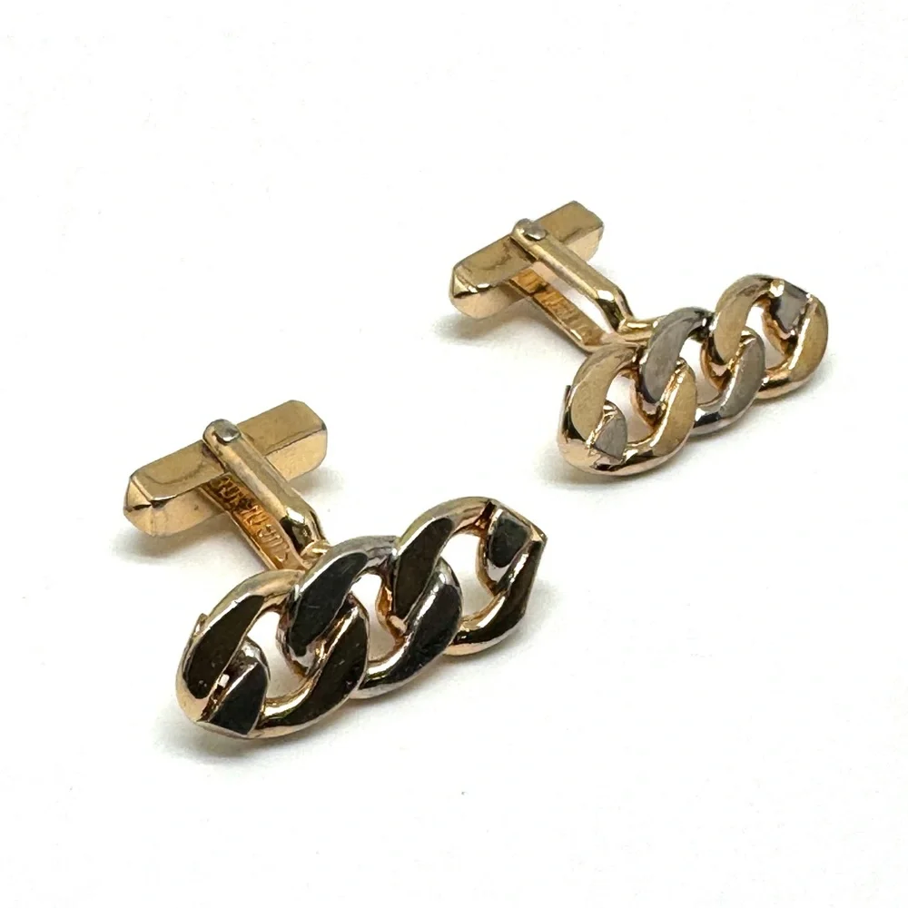 SWANK Vintage Goldtone Curb Chain Link Cufflinks